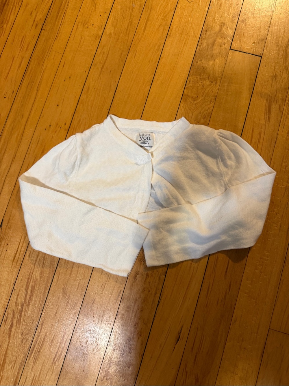 Carter's White Cropped Cardigan Bolero